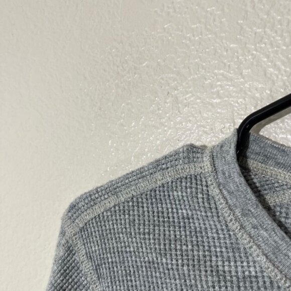 Wallace and Barnes Gray Waffle Knit Thermal Long Sleeve Shirt Top Large - Picture 2 of 5
